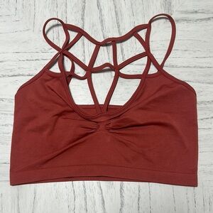 BKE Strappy Burgundy Sports Bra